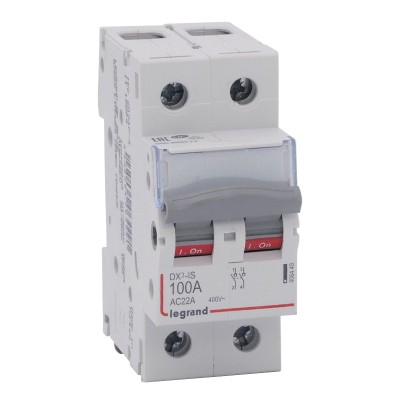 Legrand - Interrupteur-sectionneur DX³-IS - 2P 400 V~ - 100 A - 2 modules - Réf : 406449