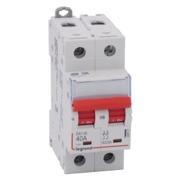 Legrand - Interrupteur-sectionneur DX³-IS à déclenchement - 2P 400 V~ - 40 A - 2 modules - Réf : 406527