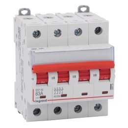 Legrand - Interrupteur-sectionneur DX³-IS à déclenchement - 4P 400 V~ - 63 A - 4 modules - Réf: 406544