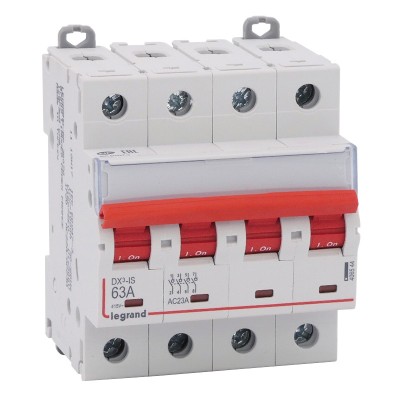 Legrand - Interrupteur-sectionneur DX³-IS à déclenchement - 4P 400 V~ - 63 A - 4 modules - Réf: 406544