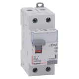 Legrand - Inter diff DX³-ID - vis/vis - 2P- 230V~ - 63A - type A - 30mA - départ bas - 2M - Réf : 411556