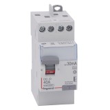 Legrand - Inter diff DX³-ID - vis/vis - 2P - 230V~ - 40A - type A - 30mA - départ haut- 2M - Réf : 411617
