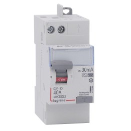 Legrand - Inter diff DX³-ID - vis/auto - 2P - 230V~ - 40A - type F - 30mA - départ haut - 2M - Réf : 411644