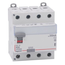 Legrand - Inter diff DX³-ID - vis/vis - 4P - 400V~ - 40A - type AC - 300mA - départ bas - 4M - Réf : 411665