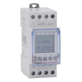 Legrand - Inter horaire programmable digital - auto - multifonction -2 sorties 16A - 250V - Réf : 412641