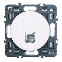 Legrand Céliane - Prise RJ45 Simple TV/Tel/Internet - Catégorie 6 - STP - Ensemble Blanc à Griffes - à composer - Réf: ZB038G