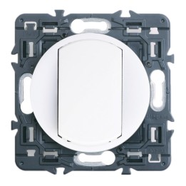 Legrand Céliane - Bouton Poussoir à couronne lumineuse - Témoin ou lumineux - Ensemble Blanc à composer - Réf : ZB017