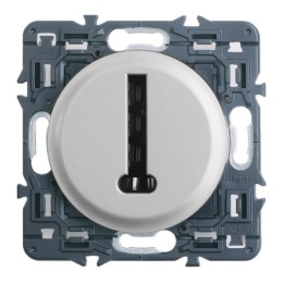 Legrand - Prise Téléphone en T 8 contacts - Ensemble Titane à composer - Réf : 099760