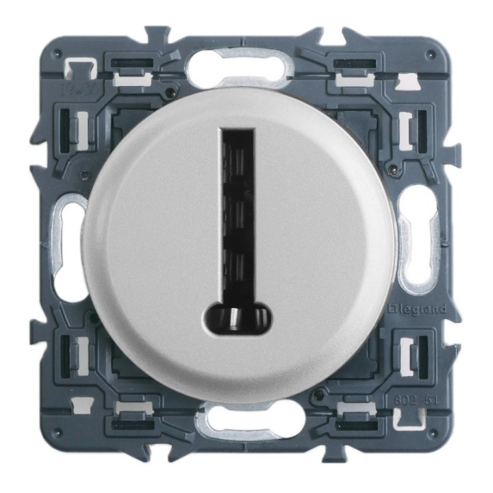 Legrand - Prise Téléphone en T 8 contacts - Ensemble Titane à composer - Réf : 099760