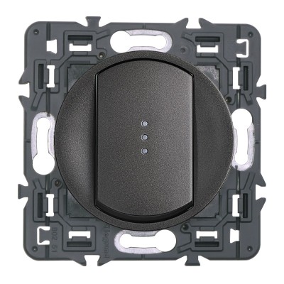 Legrand - Va et Vient simple lumineux 10A - Ensemble Graphite à composer - Réf : 099522