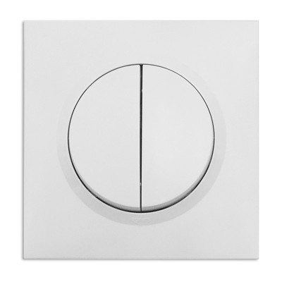 Legrand - Double interrupteur ou va-et-vient dooxie 10AX 250V~ livré avec plaque carrée blanche et griffes - Réf : 095011