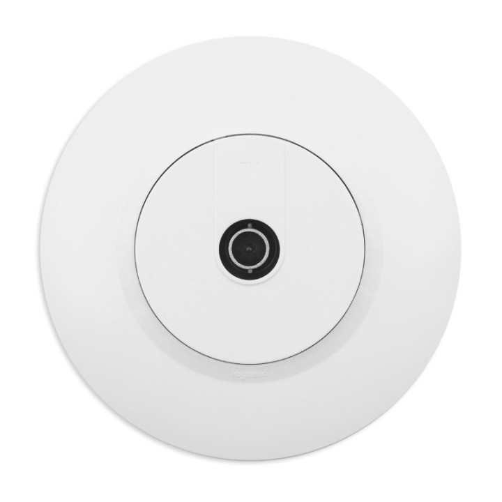 Legrand - Prise TV étoile blindée dooxie livrée avec plaque ronde blanche et griffes - Réf : 095057