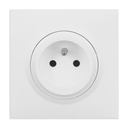 Legrand - Prise de courant easyréno 2P+T 16A faible profondeur dooxie one avec plaque carrée blanche et griffes - Réf : 600728