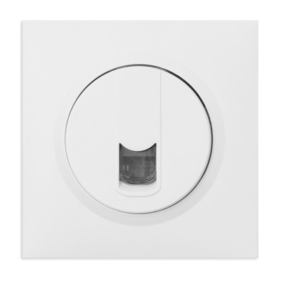 Legrand - Prise blindée RJ45 catégorie 6 FTP dooxie one livré avec plaque carrée blanche et griffes - Réf : 600776