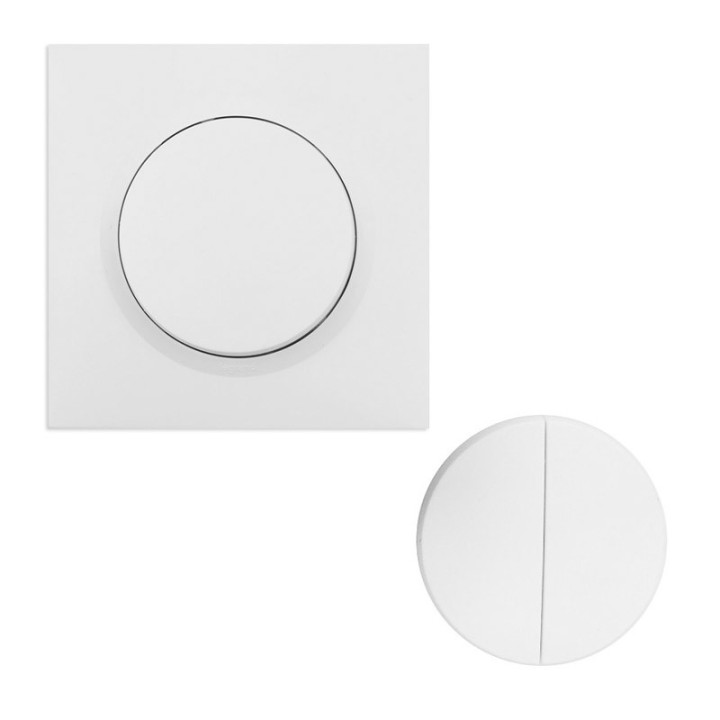 Legrand - Transformeur pour réaliser 5 fonctions va-et-vient et poussoir dooxie one livré avec plaque carrée blanche et griffes