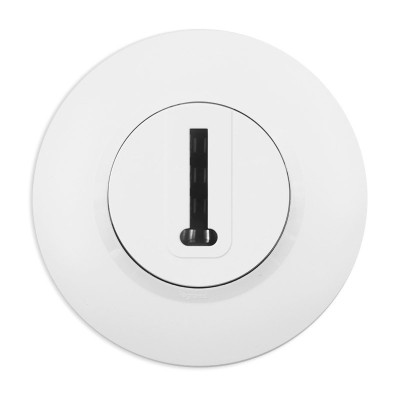 Legrand - Prise téléphone en T dooxie livrée avec plaque ronde blanche et griffes - Réf : 095058