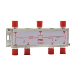 Legrand - Répartiteur télévision 6 sorties typeF - 0MHz à 2400MHz - Réf : 073983