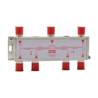 Legrand - Répartiteur télévision 6 sorties typeF - 0MHz à 2400MHz - Réf : 073983
