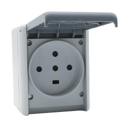 Legrand - Prise 3P+T+N étanche 32A Plexo complet IP44 saillie - gris - Réf : 055877