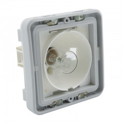 Legrand - Voyant Prog Plexo composable gris/blanc - pour lampe E10 - 230 V - Réf : 069583