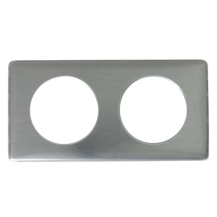 Legrand - Plaque Metal 2P Tungstene - Réf : 098873