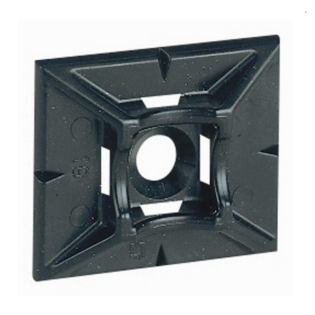 Legrand - Embase adhésive incolore Colring pour colliers largeur 4,6mm maxi- noir réf : 032067