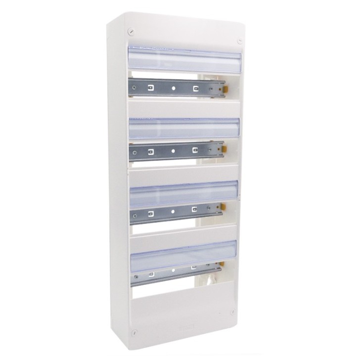 Legrand - Coffret à équiper - 4 rangées 13 modules - 625 x 250 x 103,5 mm - avec borniers - Réf : 093023