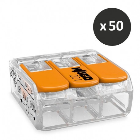 2-polige WAGO Klemme compact 0,5 - 2,5mm2, 0,77 €