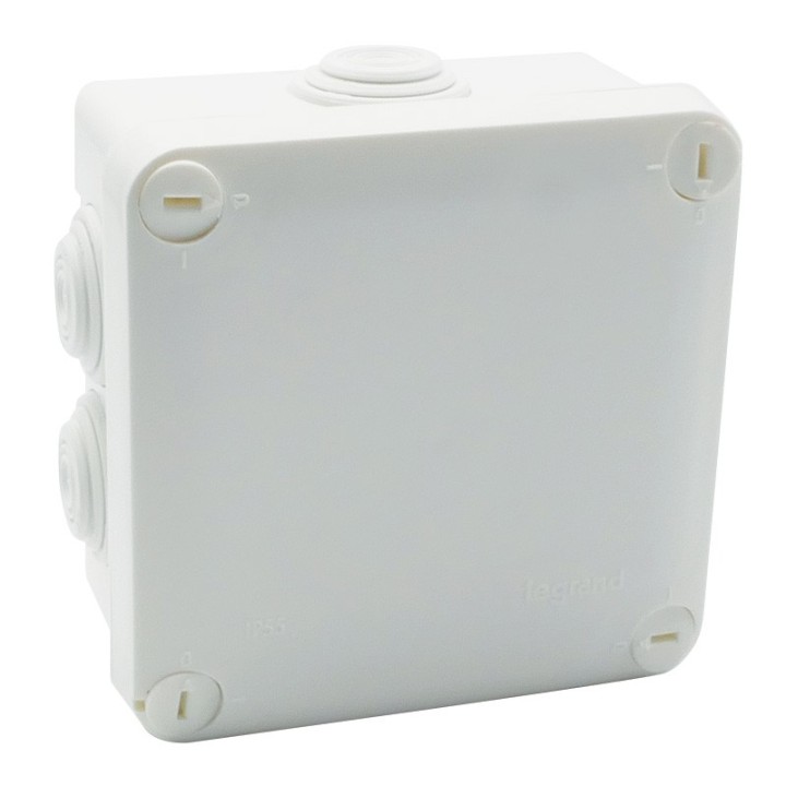 Legrand Plexo - Bte carrée 105x105x55 étanche blanc - embout (7) -IP55/IK07- 650°C - Réf : 092023