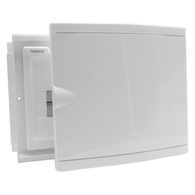 Legrand - Coffret mini encastré - porte isolante blanc RAL 9010 - 1 rang - 6+2 modules - Réf : 001410