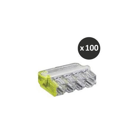 BLM - Connecteur Mini Connex 4 entrées jaune - Réf : 460140(100)