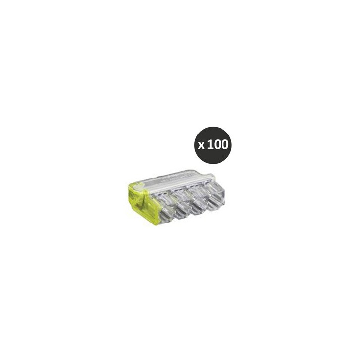 BLM - Connecteur Mini Connex 4 entrées jaune - Réf : 460140(100)
