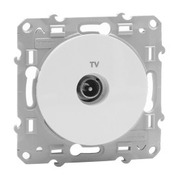 Schneider Odace - Prise TV - Blanc - Réf : S520445