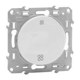Schneider Odace - Interrupteur de VMC - Blanc - 2 Vitesses - Réf : S520233