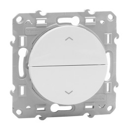 Schneider Odace - Bouton Poussoir pour Volets-Roulants - Blanc - Réf : S520207