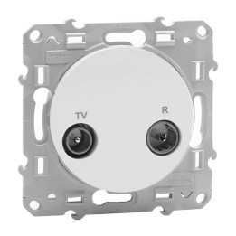 Schneider Odace - Prise TV / FM - Blanc - Réf : S520451