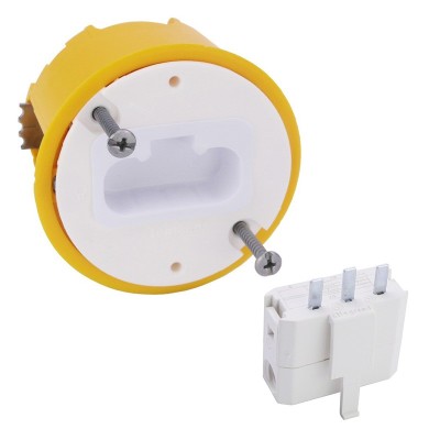Legrand - Boîte à encastrer Batibox plaque de plâtre + fiche pour applique - Ø54 mm - Réf : 091943