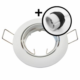 Krisane - Support spot orientable - avec douille GU10 - IP20- blanc - Réf : KRI20022