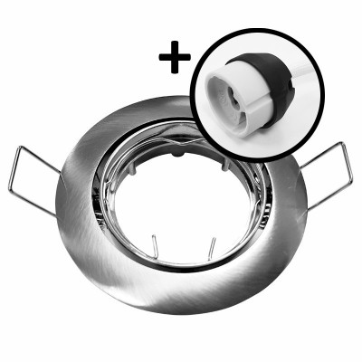 Krisane - Support spot orientable - avec douille GUI0 - P20- aluminium - Réf : KRI20032
