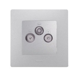 Legrand - Prise TV/R/SAT - étoile blindée - Argent - à composer - Réf : 096680