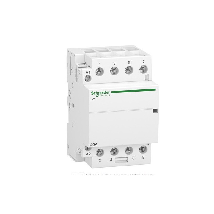 Schneider - Acti9, iCT contacteur 40A 4NO 230...240VCA 50Hz - Réf : A9C20844