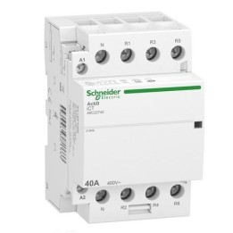 Schneider - Acti9 iDT40 CT - contacteur tête de groupe - 40A 3P+N 4NF 230/240VAC 50HZ - Réf : A9C22740