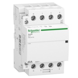Schneider - Acti9 iDT40 CT - contacteur tête de groupe - 40A 3P+N 4NO 230/240VAC 50HZ - Réf : A9C24740