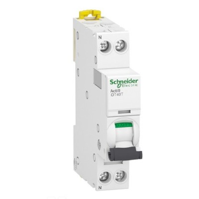 Schneider - Acti9 iDT40T - disjoncteur modulaire - 1P+N - 32A - courbe C - 4500A/6kA - Réf : A9P22632