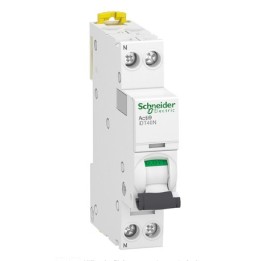 Schneider - Acti9 iDT40N - disjoncteur modulaire - 1P+N D 10A 6000A/10kA - Réf : A9P34610