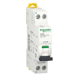 Schneider - Acti9 iDT40K - disjoncteur modulaire - 1P+N - 10A - courbe C - 4500A/4,5kA - Réf : A9P71610