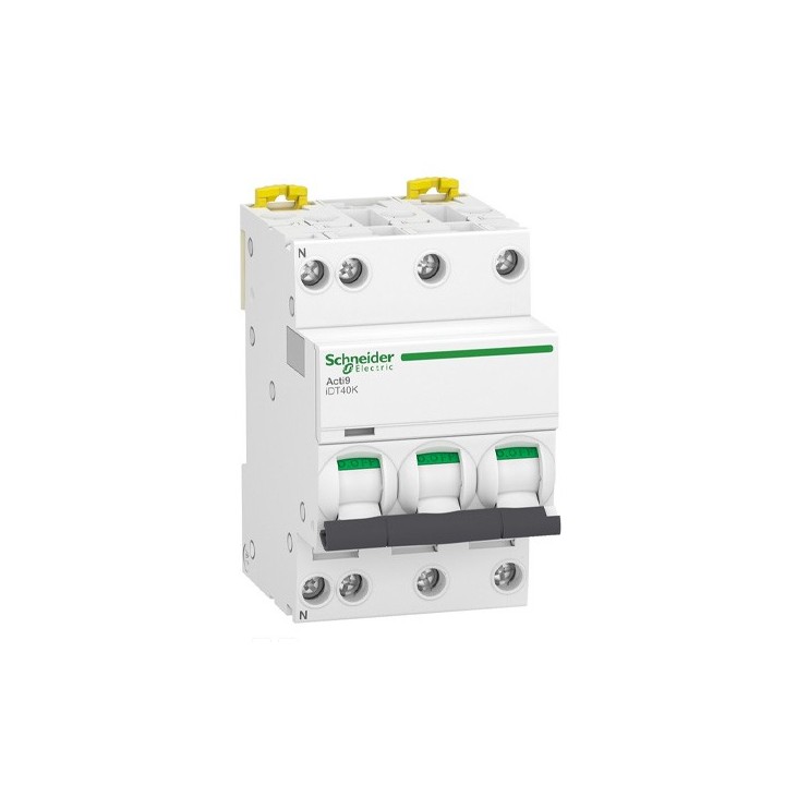 Schneider - Acti9 iDT40K - disjoncteur modulaire - 3P+N - 32A - courbe C - 4500A/4,5kA - Réf : A9P71732