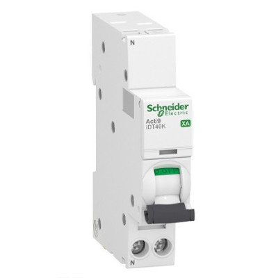 Schneider - Acti9 iDT40K XA - disjoncteur modulaire auto/vis - 1P+N 25A courbe C - 4,5kA - Réf : A9PK1625