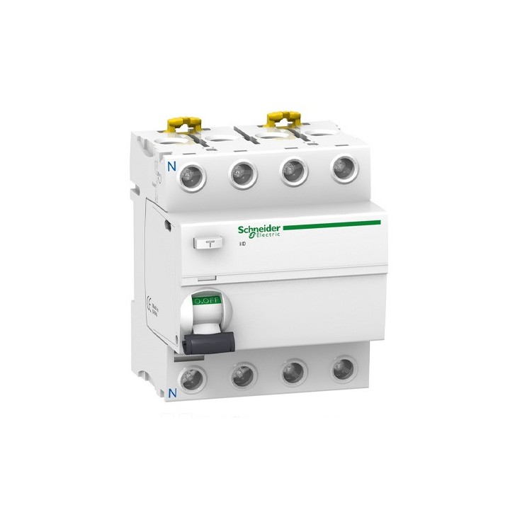 Schneider - Acti9, iID interrupteur différentiel 4P 80A 30mA type AC - Réf : A9R11480