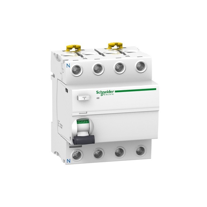 Schneider - Acti9, iID interrupteur différentiel 4P 63A 30mA type Asi - Réf : A9R31463